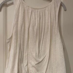 Free People Cream Sleeveless Blouse